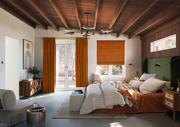 Ultra Luxe Velvet, Rust - Roman Blind - Image 8
